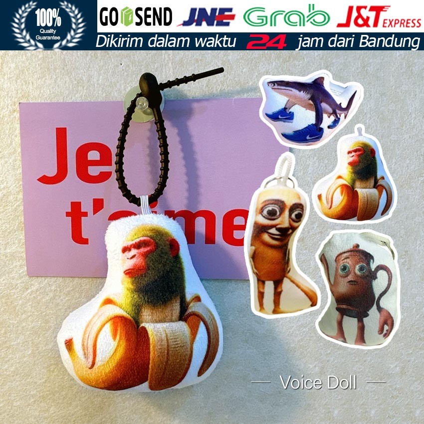 Keychain Brainrot Challenge / Gantungan Tas Karakter Tung Tung Sahur Orang Utan Tralalero / Gantunga