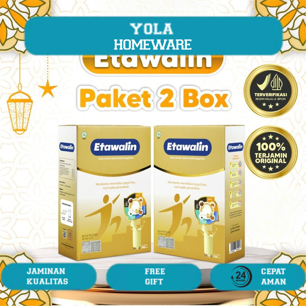 

Kemasan 2 Box Susu Kambing Etawalin Membantu Atasi Permasalahan Tulang Dan Sendi - Isi 200 Gram
