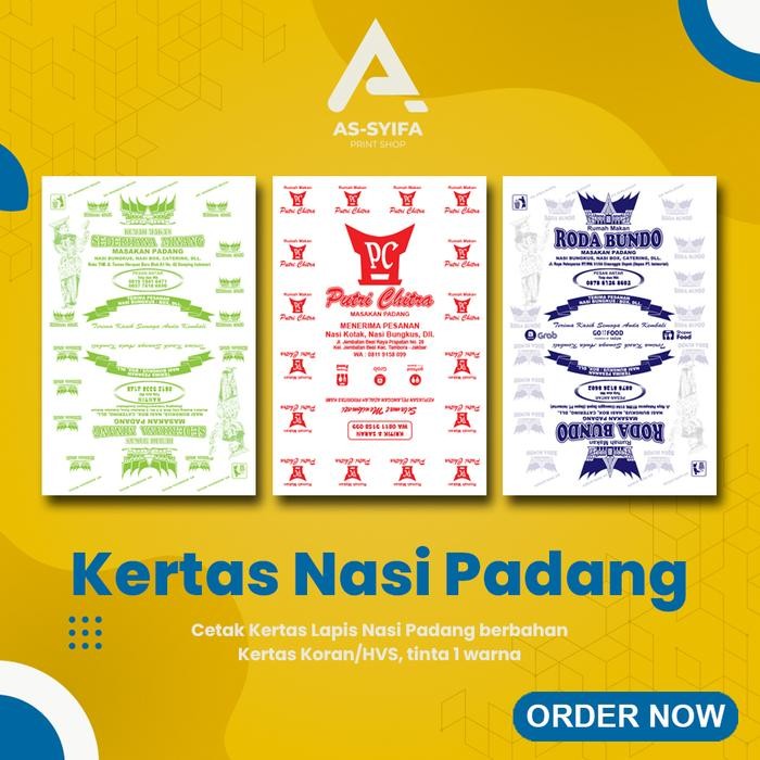 

Kertas Bungkus Nasi Padang Koran 30 cm x 43 cm Cetak 1 Warna