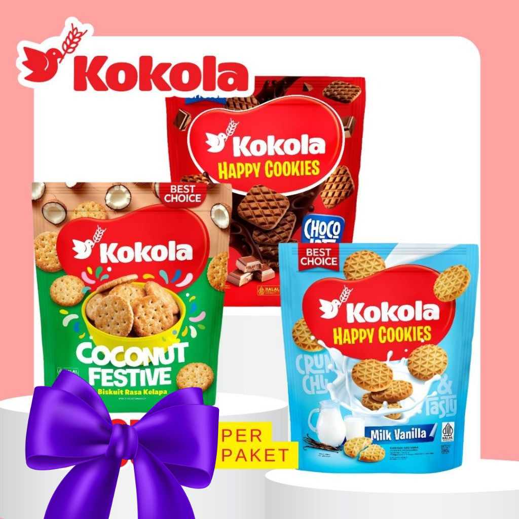 

bagusaw17 Kokola Biskuit Pouch (1 PAKET Isi 3 Pouch) Camilan Cookies Chocolate Coconut V02