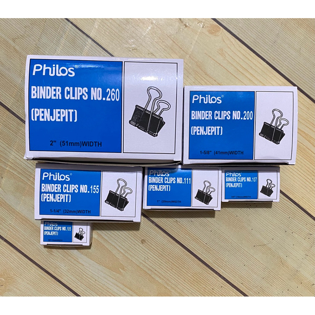 

(LUSIN) BINDER CLIPS PHILOS (MIN. ORDER 12LUSIN)