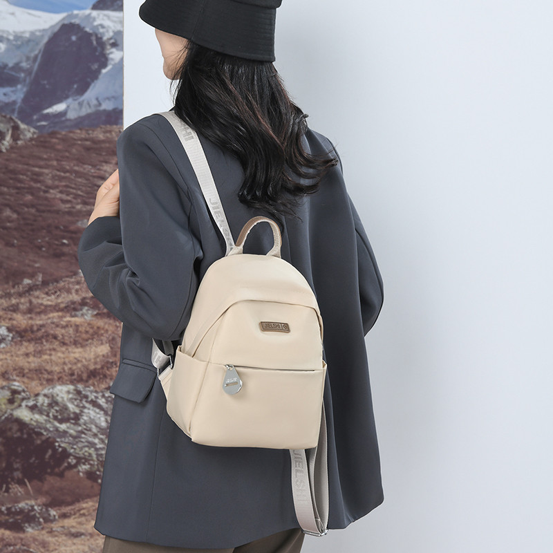 MAKEUP KITTEN -  ransel wanita  Tas Kain Oxford untuk Wanita, Ransel Kecil, Tekstur Komuter, Ransel 