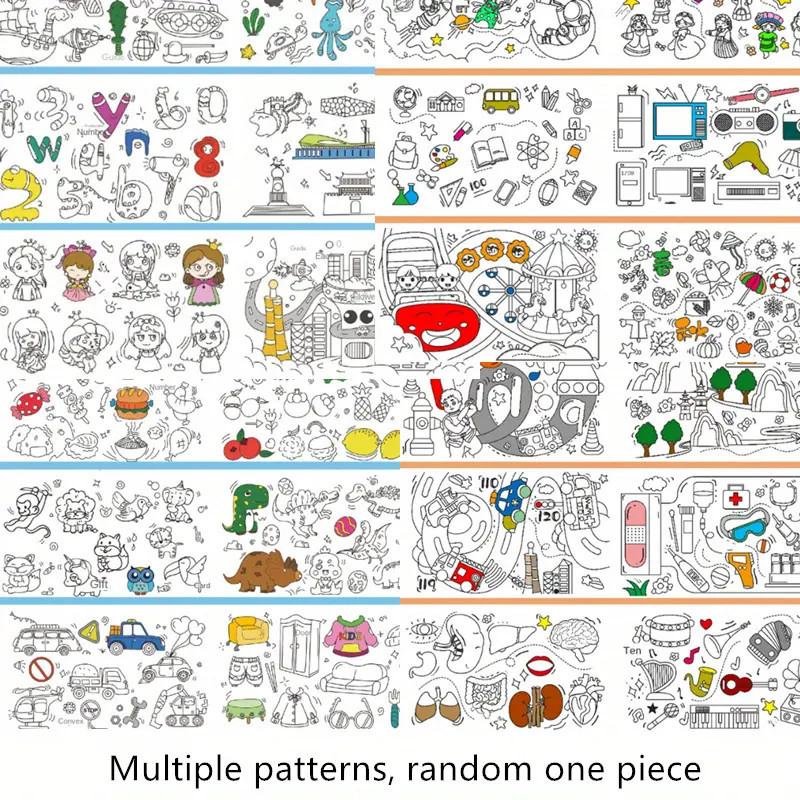 

SYAIFSTR Dehaiyun Kertas Mewarnai Tempel Dinding Drawing Paper Roll 3M - HB30