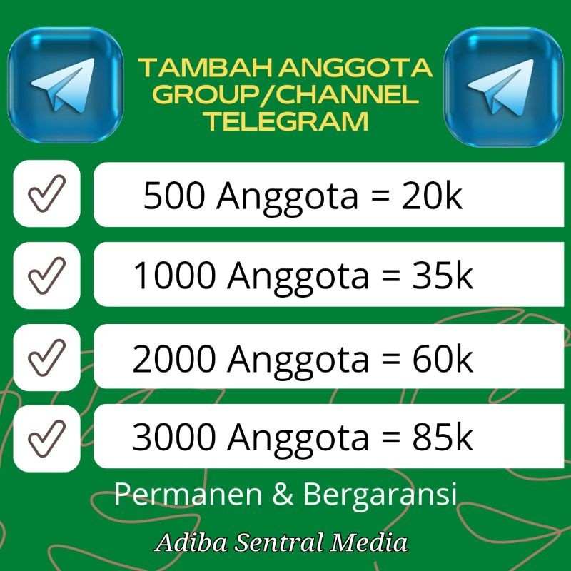 Tambah Member Group/Channel Telegram | Anggota Channel Telegram | Member Grup Tele