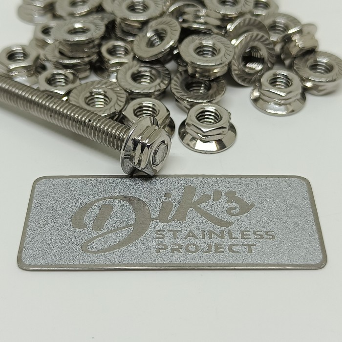 Mur stainless M6 drat baut 10