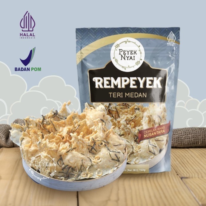 

HEMAT! Peyek Nyai | Rempeyek Teri Medan (Pouch)