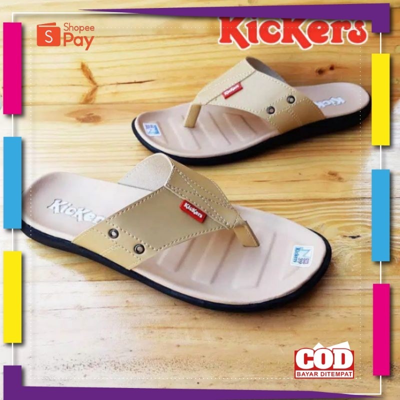 [PREMIUM ORIGINAL] SANDAL KICKERS JAPIT PRIA KULIT TERBARU