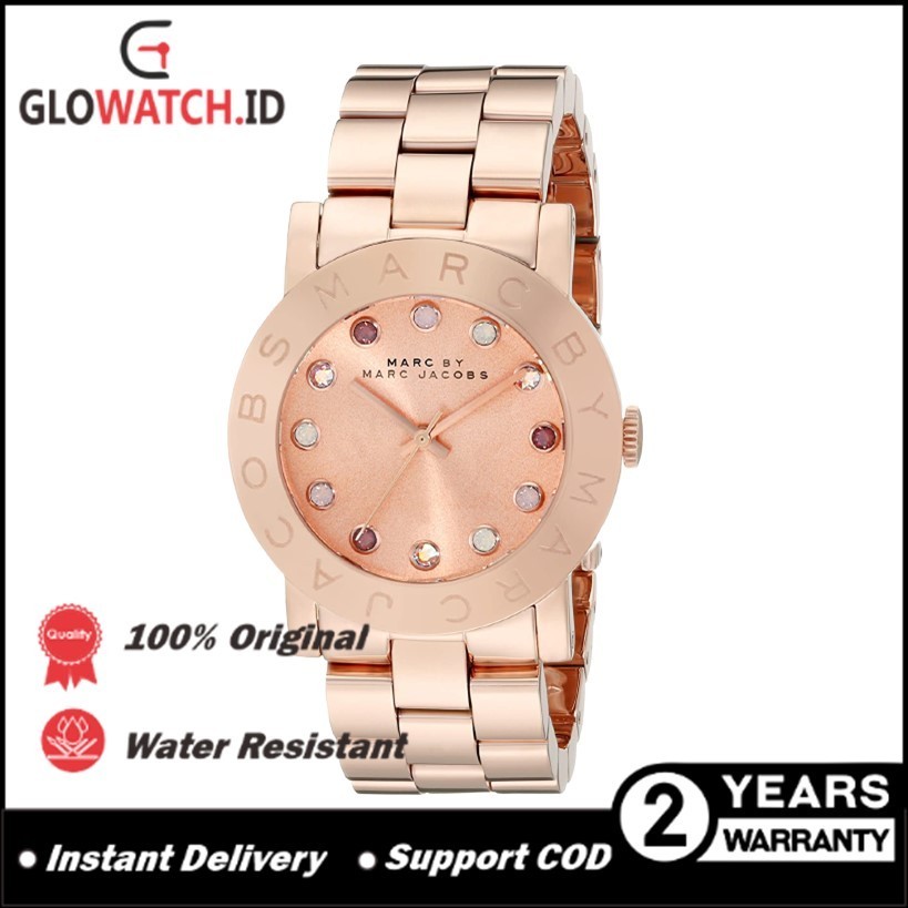 [Promo] Jam Tangan Wanita Marc Jacobs / Marc Jacob MBM3216 / MBM 3216  Amy Texter Rose Dial Rose Gol