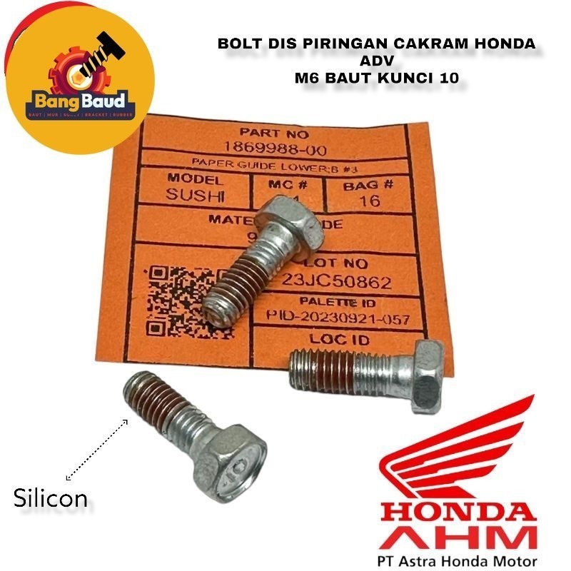 BAUT 10 M6 DIS PIRINGAN CAKRAM HONDA ADV 150 ORIGINAL