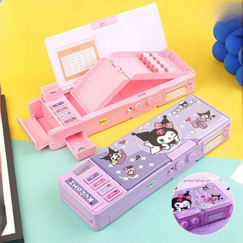 

Gaya Baru Kuromi Kotak Alat Tulis Multifungsi Kunci Kode Perempuan Pensil Sanrio Dua Sisi Bernilai Tinggi Kapasitas Besar