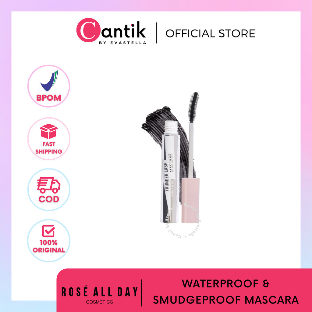 CANTIK - ROSE ALL DAY All New Thunder Lash Mascara Original - Maskara