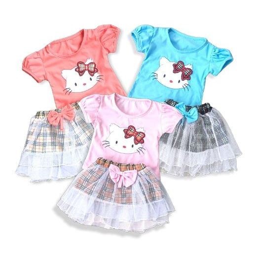 Pakaian bayi perempuan - Baju anak perempuan - Setelan rok anak perempuan DVD