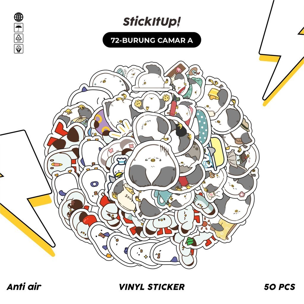 

COD✨ 50 Pcs Stiker Pack Graffiti Motif Kartun Hewan Burung Camar Lucu Lucu Aesthetic Vynil Waterproof untuk Freebies Sticker Buku Journal Casing HP Laptop