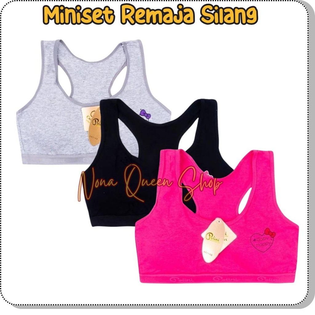 MINISET BUSA | Miniset Anak Remaja | Bra Remaja Bahan Lembut | Miniset Tali Besar | Pakaian Dalam An