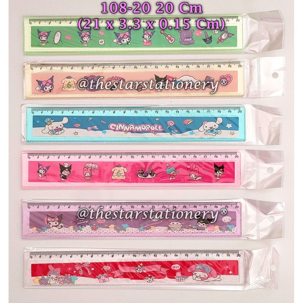 

(1 Biji) Penggaris Sanrio 108-20 20 Cm / Penggaris Anak Karakter Sanrio 108-20 / Penggaris GXIMP