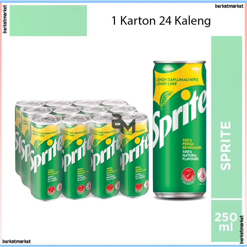 

Sprite Kaleng Can 1 Karton Dus Kardus 250ml Isi 12 Pcs Botol Kecil Mini Slim Beling Besar Hijau Zero Minuman Soda Rasa Lemon Lime 30ml 1.5 Liter Krat Lusin