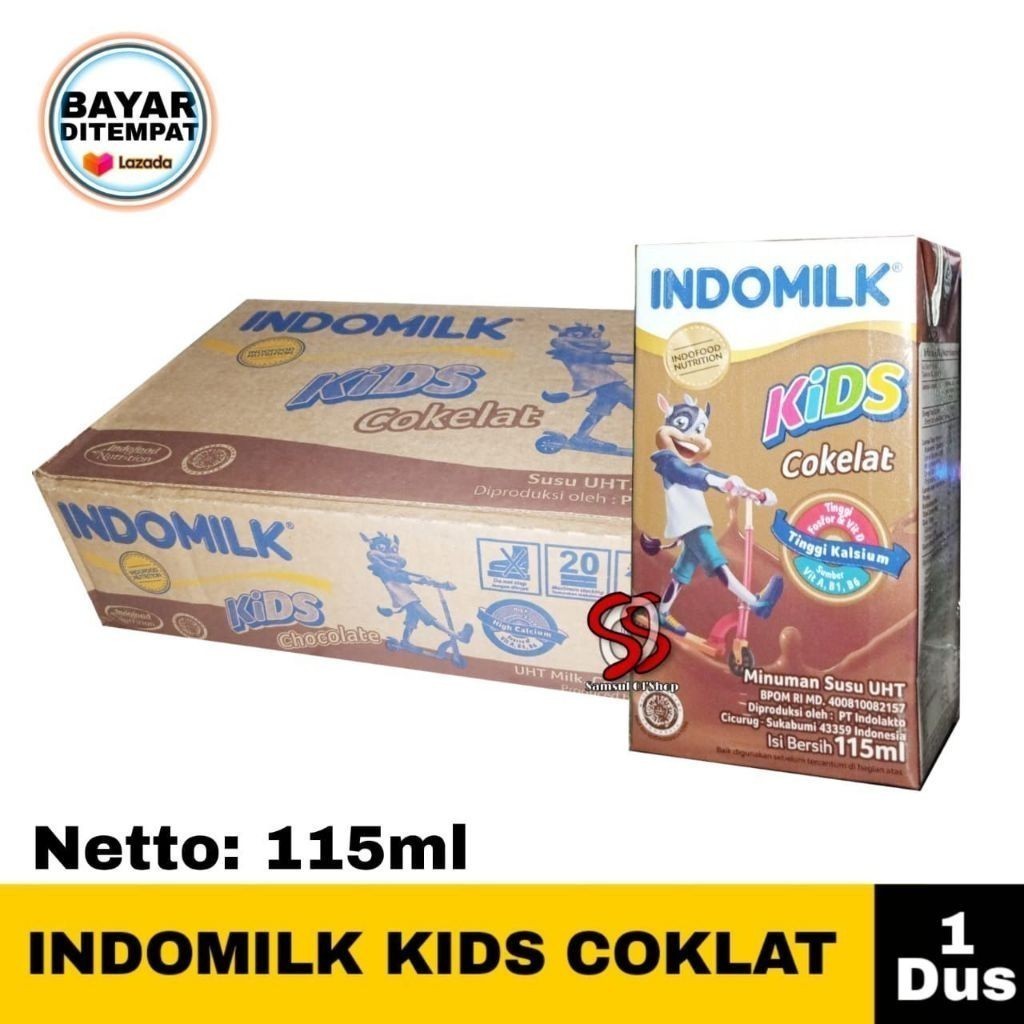 

SUSU INDOMILK KIDS - INDOMILK KOTAK COKLAT STROBERI 115ML UHT 115ML - 1 DUS ISI 40 PCS