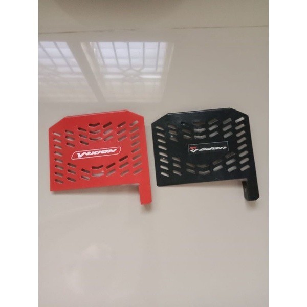 [ DELSER MOTOR ] TERLARIS COVER TUTUP RADIATOR VIXION OLD VIXION NEW TEBAL FULL CNC WARNA MERAH HITA