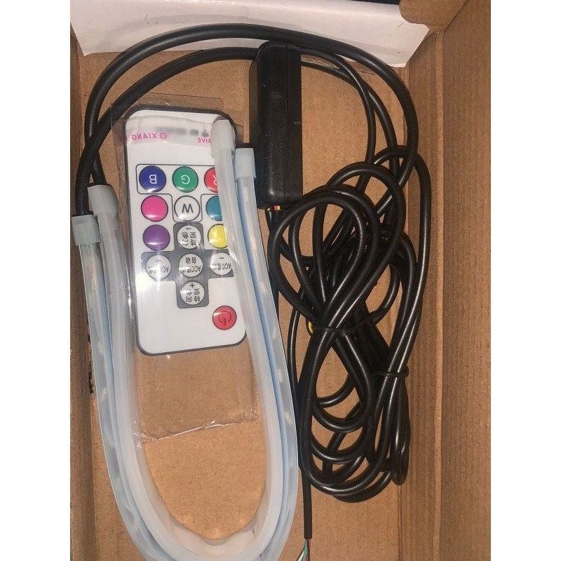[ DELSER MOTOR ] LAMPU ALIS RUNNING LED DRL SLIM RGB REMOTE 30 CM ALIS RUNING SEIN SEN REMOT ALIS MO
