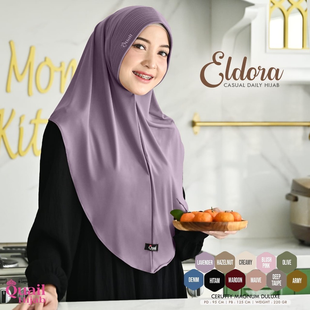 Eldora Hijab Daily Original Quail Hijab Instan Jersey original Quail Eldora Quail Hijab Instan Quail