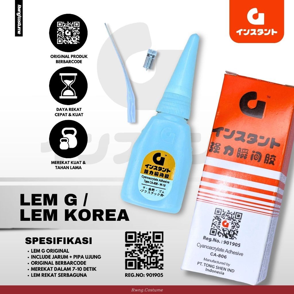 

Lem Korea G Original 1 Pcs / Lem G / Lem X-tone Super Glue