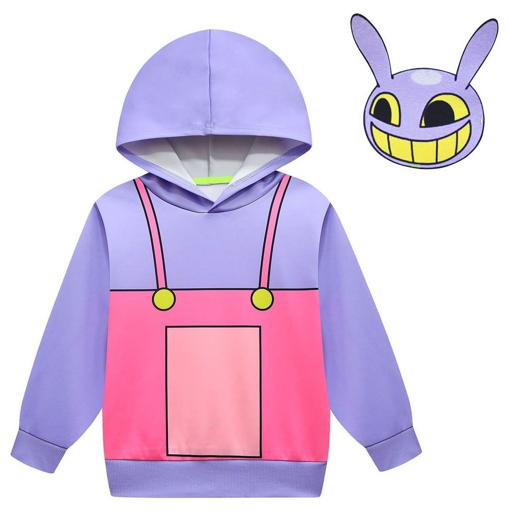 Kids The Amazing Cos Digital Circus Hooded Sweatshirt Pomni Jax Cosplay Caine Ragatha Hoodie Childre
