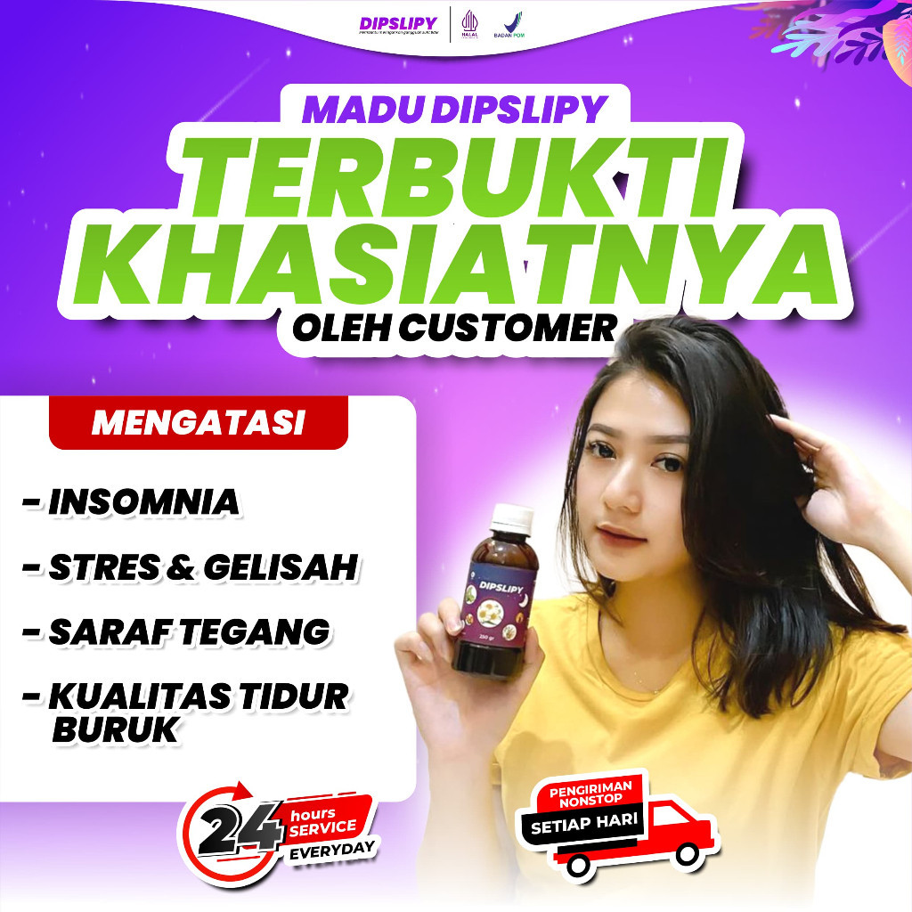 

[BISA COD] DIPSLIPY 100% ORIGINAL PRODUCT - TIDUR JADI NYENYAK || ATASI INSOMNIA MADU HERBAL ATASI SUSAH TIDUR || TIDUR MAKIN LELAP MADU HERBAL