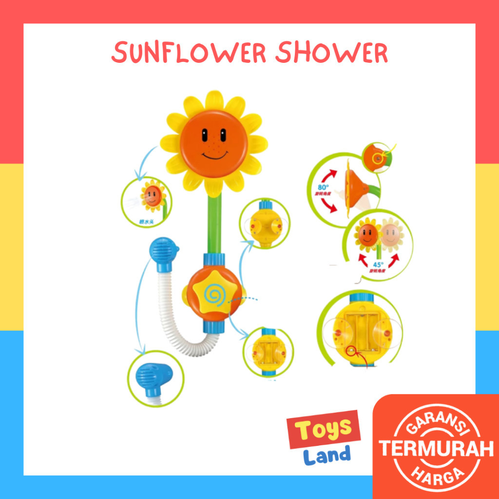 HY64C Sunflower Shower Elektrik Baby Bath Toys Mainan Shower Anak Shower Mandi Anak Mainan Mandi Ana