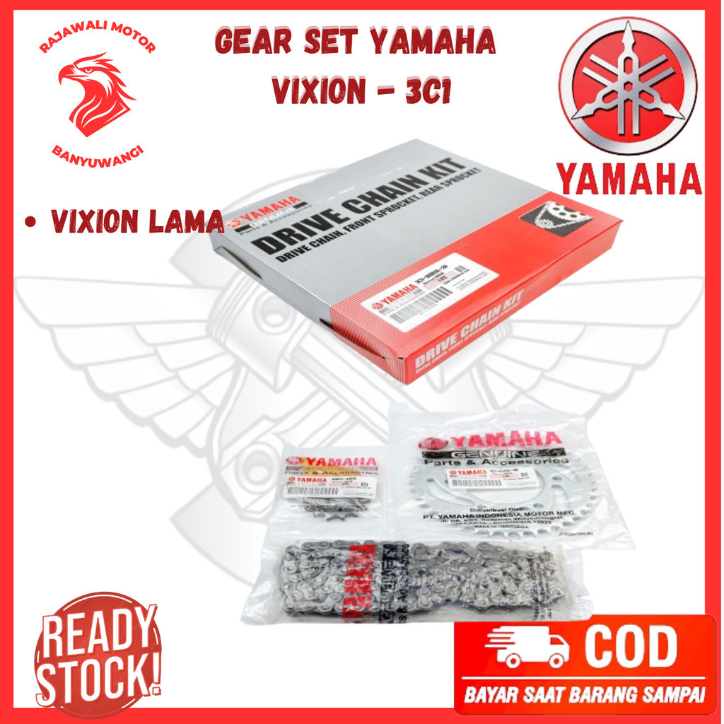 gear set vixion - rantai gir set Sepeda motor yamaha vixion old 3C1