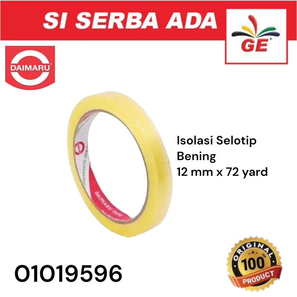 

DAIMARU Solatip/Isolatip/Perekat/Adhesive tape 12mmx72yard 01019596