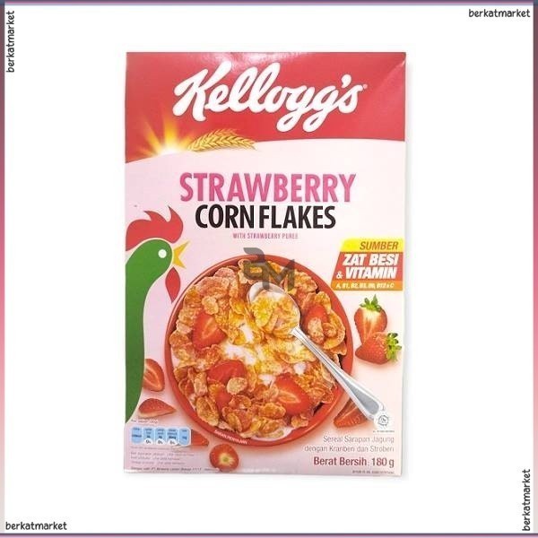 

Kelloggs Kellogg's Fruit Strawberry Corn Flakes Cereal Box 180gr 200 300 gr 1 Kg Star Sereal Ring Buah Sarapan Sehat Jagung Gandum Mix Kiloan Dus Renceng
