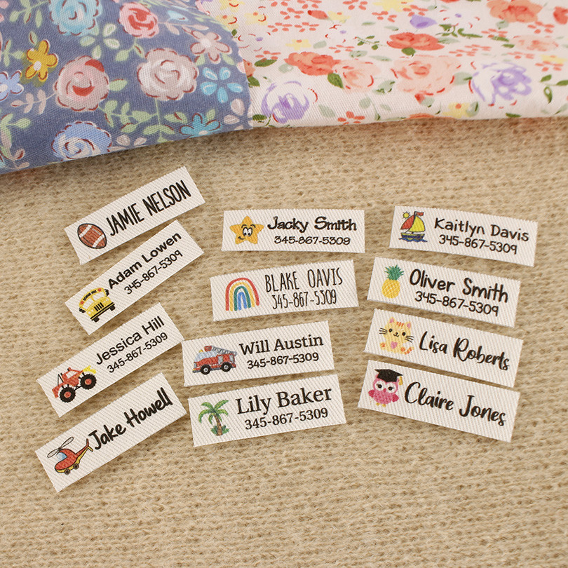 

Custom Ironing Labels,School Labels,Personalized Names, Name Tags,Clothing Labels,Custom Printed Fabric Label,Iron tags(TB5666)