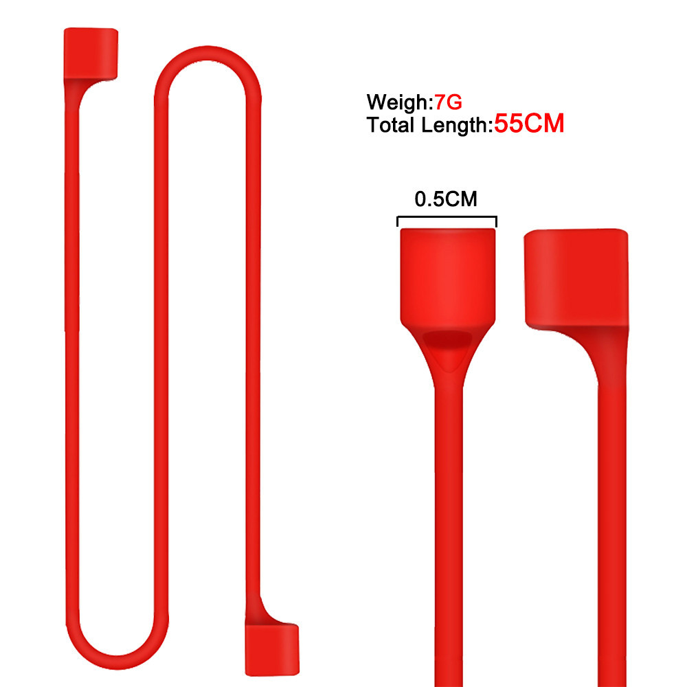 

1Pc 7g 15Colour Airpods Anti-Lost Soft Silicone Earphone Rope Holder Cable For Bluetooth Headphone Neck Strap Cord String