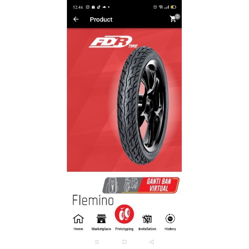 ban tubeless matic fdr flemino 80-90-14