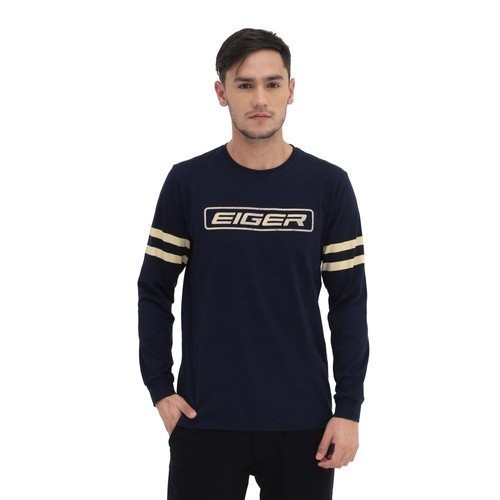 EIGER 1989 KAOS LENGAN PANJANG PRIA K.RIDING STRIPSIDE - NAVY