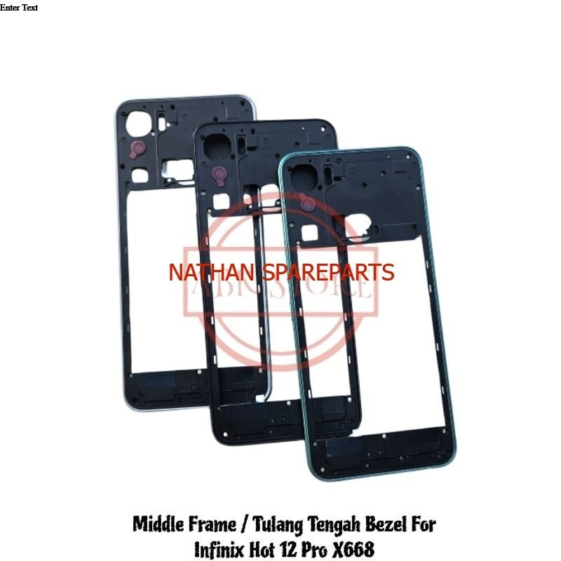 Middle Frame - Tulang Tengah Bezel - Rangka Casing For Infinix Hot 12 Pro X668 - X668c