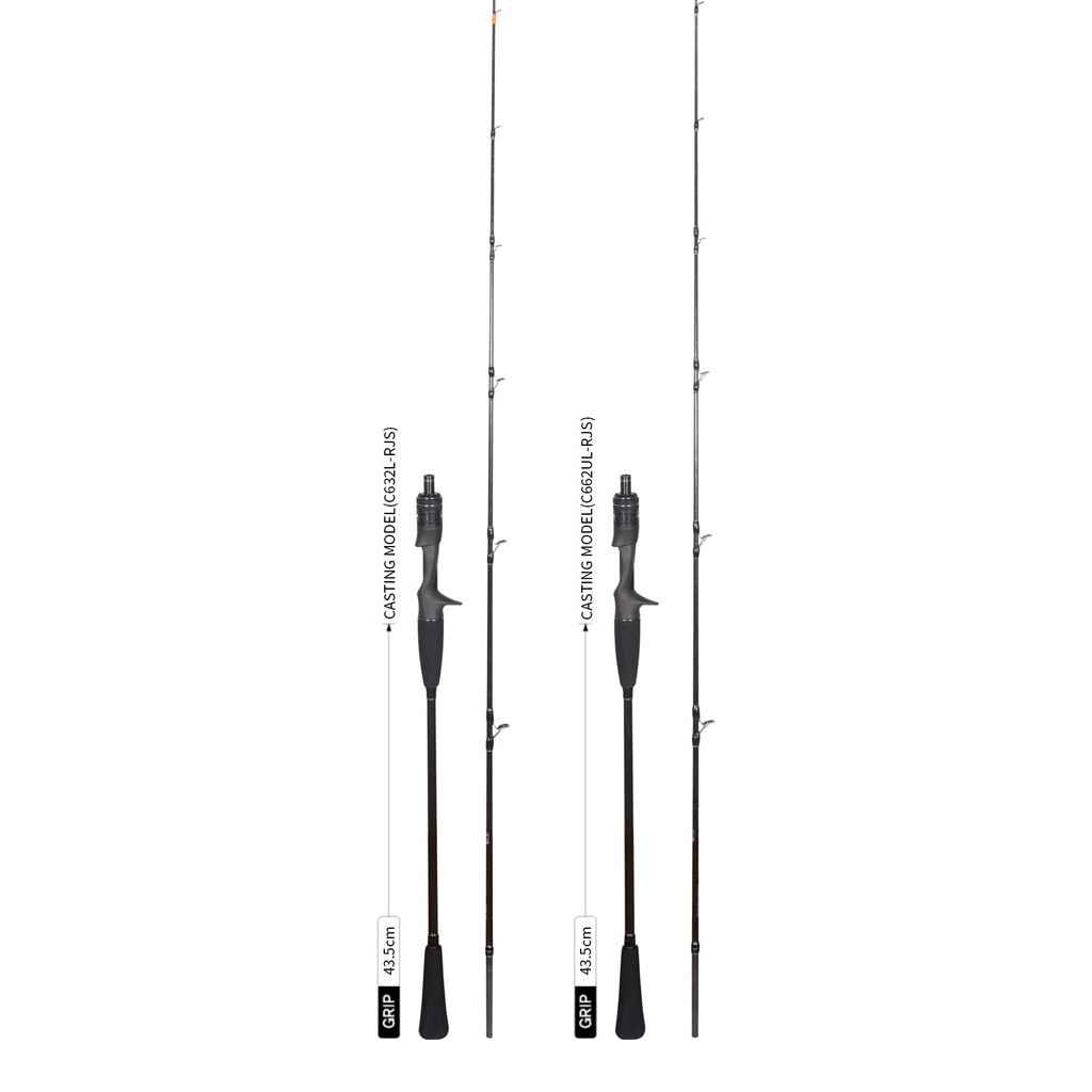 New Rubber Jigging Rod 1.9m 1.98m 6-7kg Drag Power PE0.6-1.5# Light Saltwater Boat Rod Casting Rod R