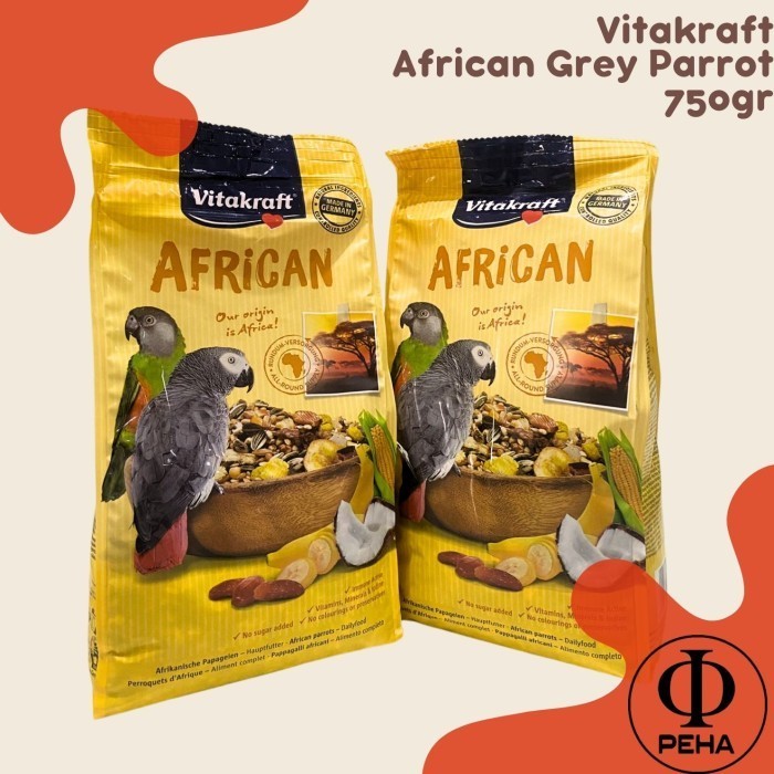 Vitakraft Menu African Grey Parrot 750gr pakan parrot Afgrey 750 gram Pakan Burung African Grey