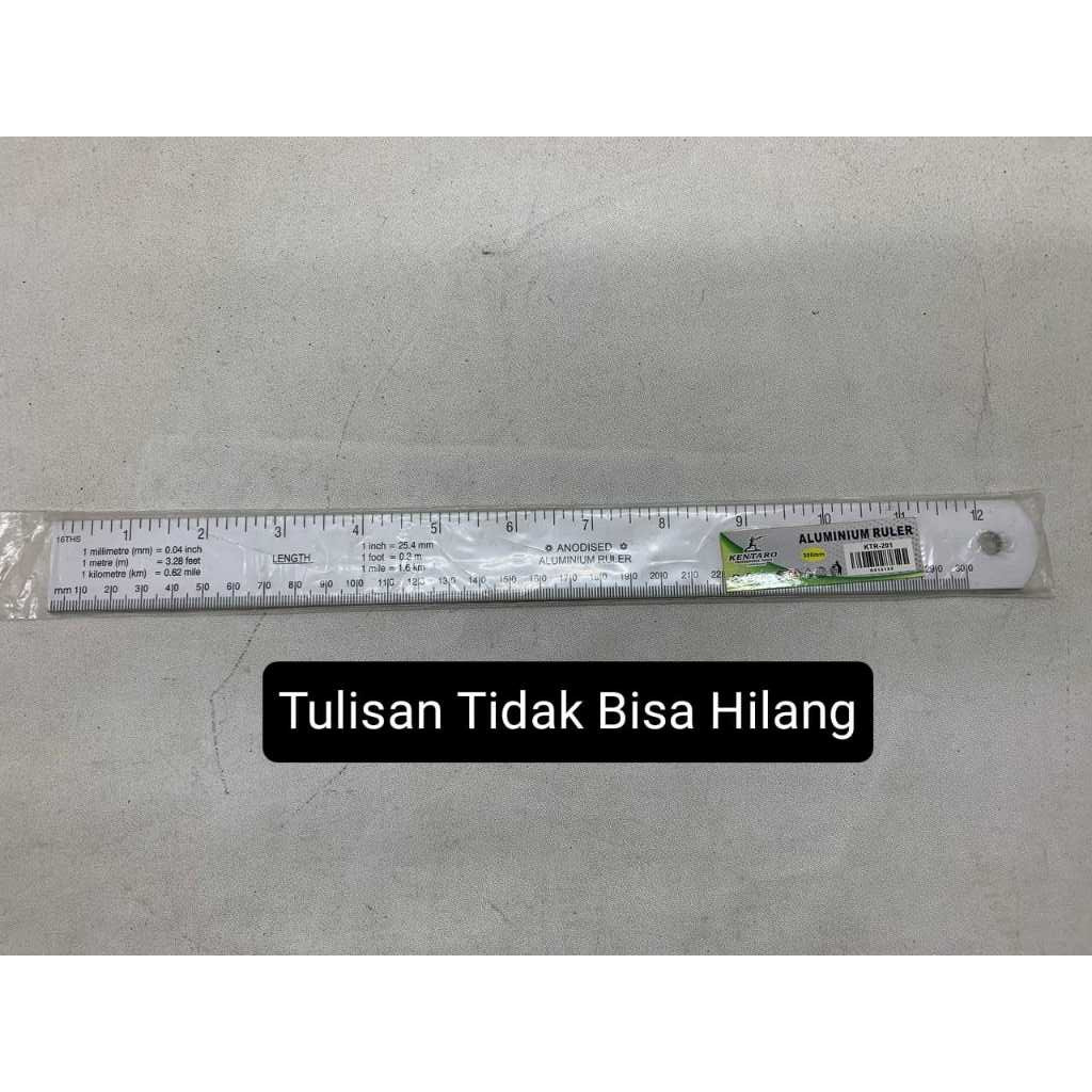 

Penggaris Mistar Aluminium KENTARO 30cm/Penggaris Tukang Putih ASLI KENTARO 30cm