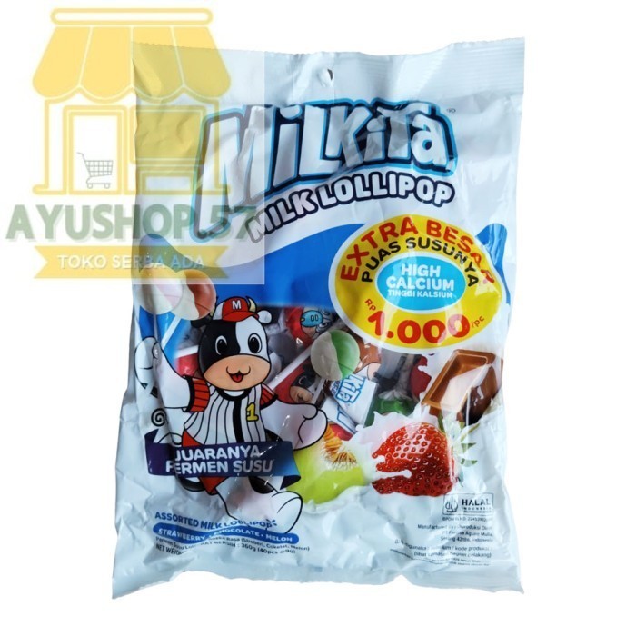 

PERMEN MILKITA LOLLIPOP PACK ISI 40pcs - AYUSHOP57