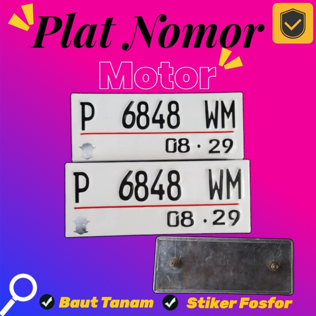 plat motor custom kecil font terbaru