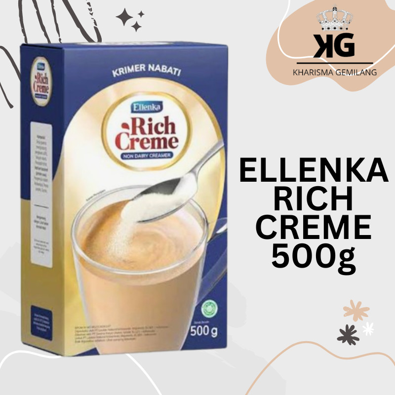 

KG - ELLENKA RICH CREME 500g (1 Box) Creme Non Dairy Creamer Bubuk Krimer Nabati Rich Cremer Murah