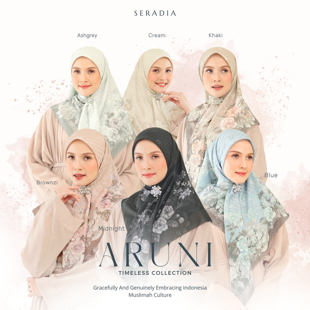 Seradia Hijab - Segi Empat Motif Aruni - Timeless Collection