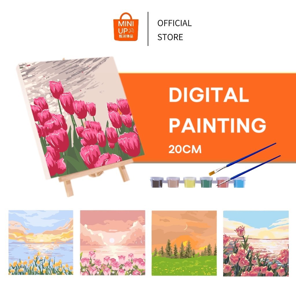 

Pus Paint By Number 20CM Nature Series DIY Painting Kit Canvas Paint Kit Digital Aesthetic Kanvas