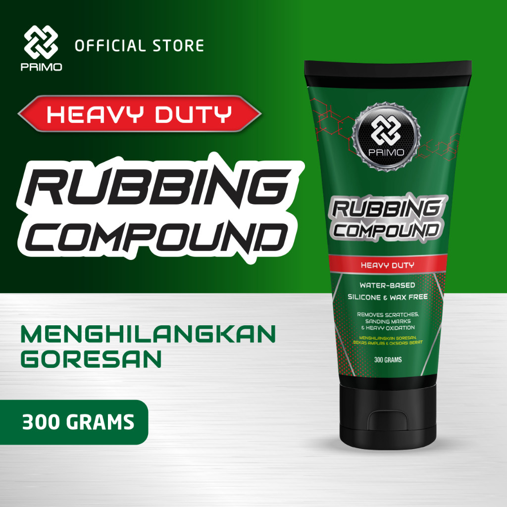 PRIMO Rubbing Compound 60 - 100 - 300 Gram - Heavy Duty / Penghilang Baret Kasar Mobil