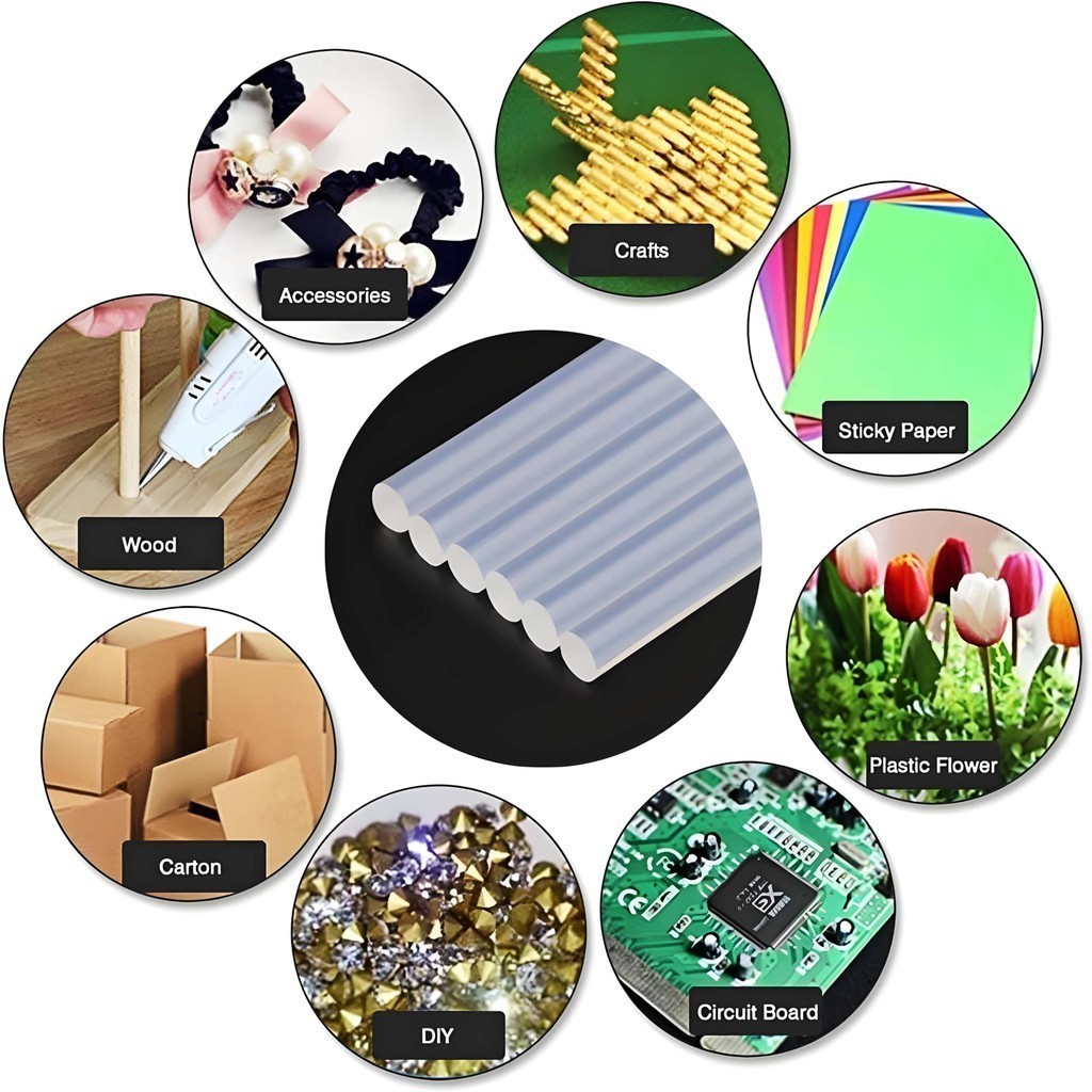 RB 1 KG Isi Lem Tembak Besar Refill Glue Gun Stick Hitam Bening Lem Lilin Bakar Kiloan Hot Melt