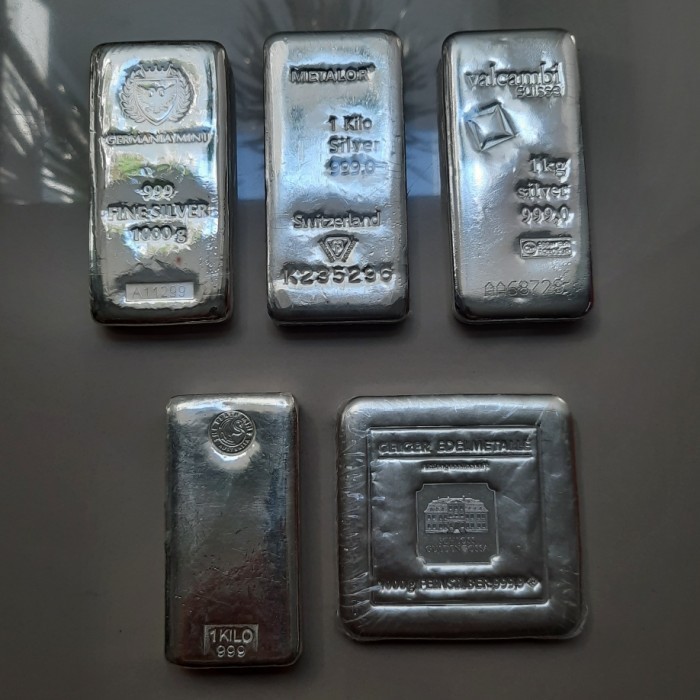 Valcambi Silver Bar 1kg, Logam Mulia Perak Bullion, Sertifikat Legal, Investasi Perak Aman, Harga Te