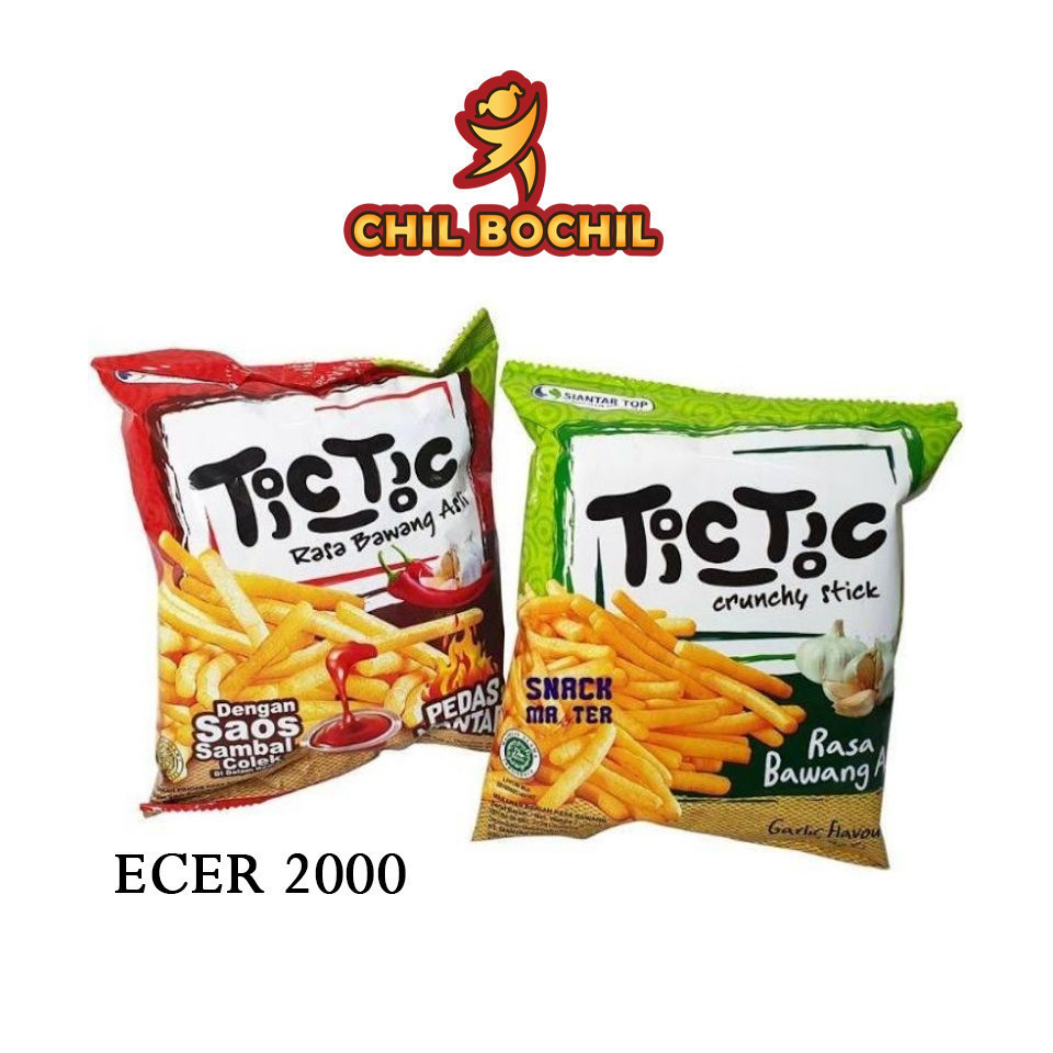 

TIC TIC ECER 2000 RASA BAWANG PER PAX ISI 11 PCS X 20 GRAM - CHIKI KENTANG RASA BAWANG TIC TIC ECER 2000 PER PAX