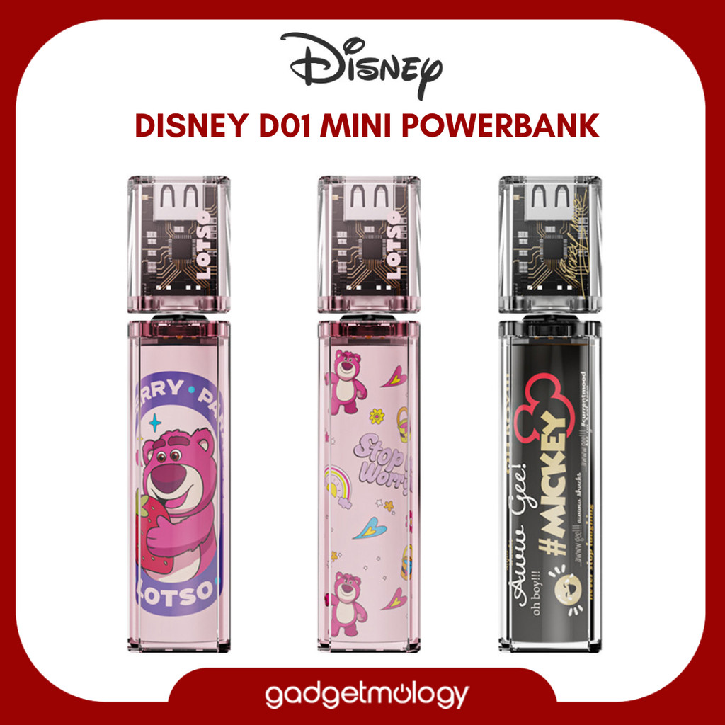 DISNEY D01 Mini Powerbank Fast Charging Dual-Port Power Bank Lotso 5000mAh-10000mAh