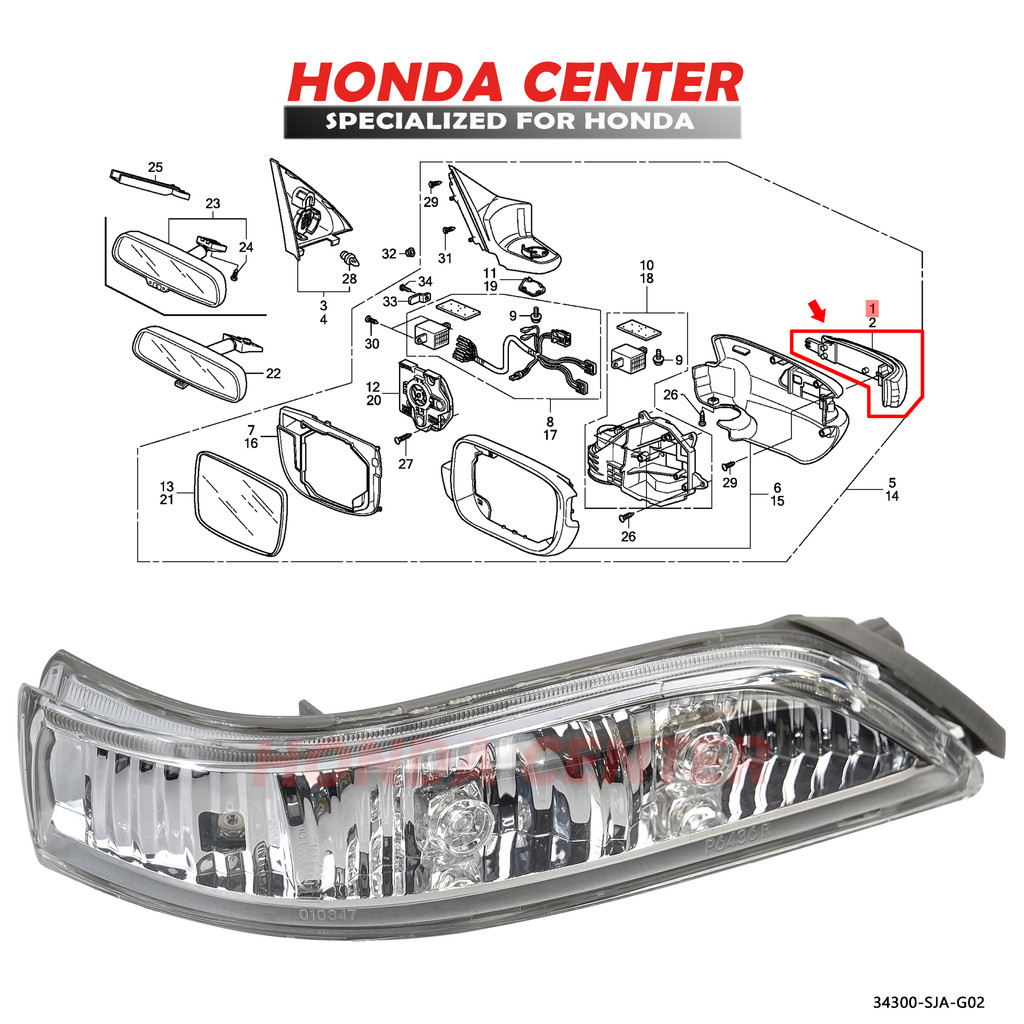 Lampu Spion Kiri Kanan Accord Cp2 2008 2009 2010 2011 2012 Honda Legend 2007